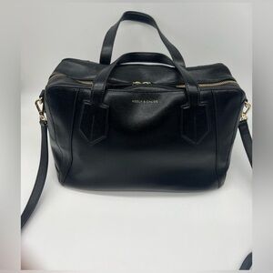 Neely and Chloe black leather shoulder bag